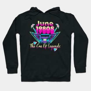 Birthday Boombox 1980s 80s Era Born Retro 1980 Hoodie